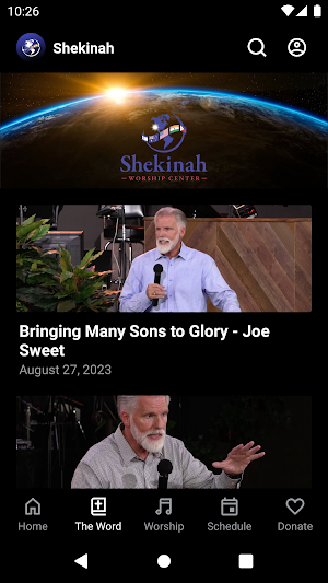 Shekinah Worship Center Screenshot 2