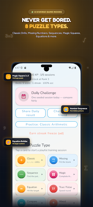 Math Puzzle: Brain Trainer App Screenshot 1