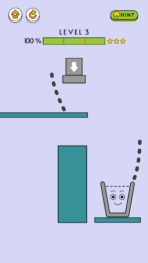 Kawaii Glass - Draw Line and Fill the glass Screenshot 1