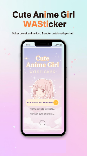 Cute Anime Girl WASticker Screenshot 1