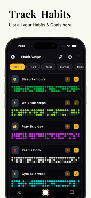 Habit Tracker - HabitSwipe Screenshot 0