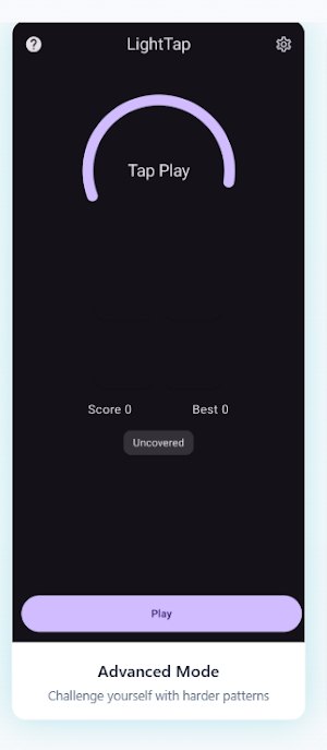 LightTap: Sensor Memory Games Screenshot 3