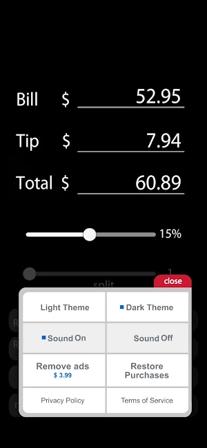 Tip Calculator 2.0 Screenshot 2