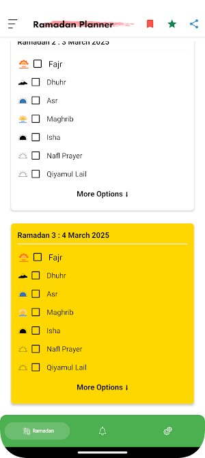 Ramadan Planner Screenshot 1