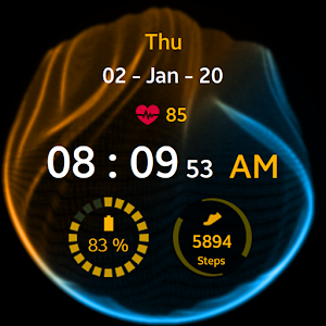 Colorful Smoke Watch Face Screenshot 1