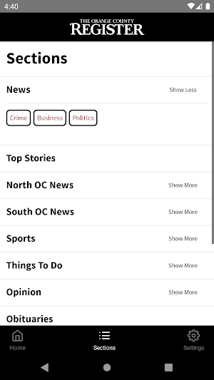 Orange County Register Screenshot 2
