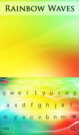 Rainbow Waves Keyboard + Live Wallpaper Screenshot 1
