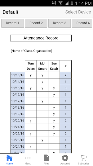 Attendance Record Pro Screenshot 0