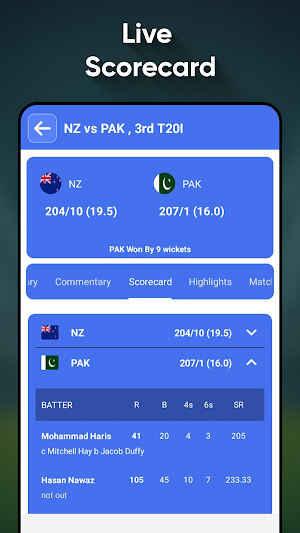 Crickss - Cricket Live Score Screenshot 1