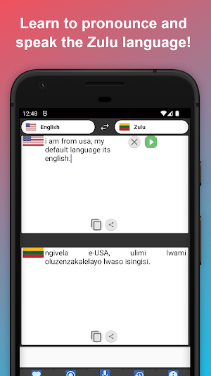 English to Zulu Translator Screenshot 1