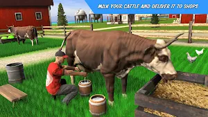 City Milk Delivery Games: Dairy Milk Farming Games Screenshot 1