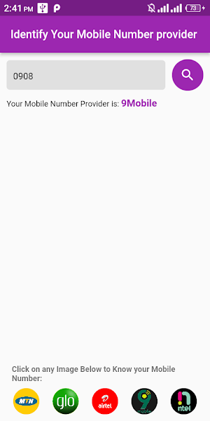 Identify mobile number Screenshot 0