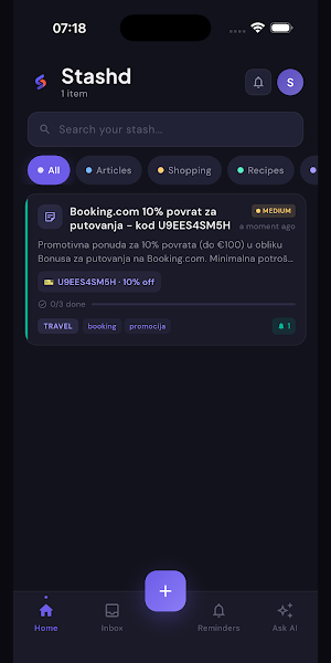 Stashd: AI Save & Read Later Screenshot 3