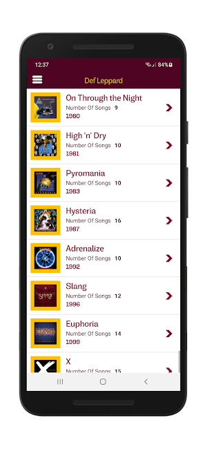 Def Leppard Lyrics & Wallpaper Screenshot 1