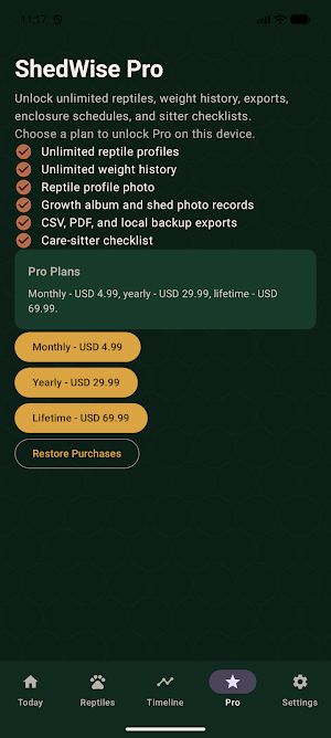 ShedWise: Reptile Tracker Screenshot 1