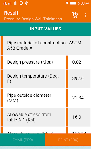 Process Pipe Thickness Free Screenshot 3