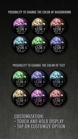 PWW06 - Ladies Digi Watch Face Screenshot 1