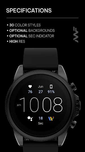 Awf Simple Digital - watchface Screenshot 1