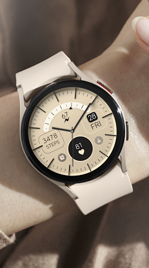 Gold Elegant analog watch face Screenshot 0