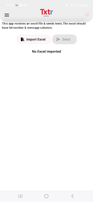 Texter Ace : Excel to SMS Screenshot 0