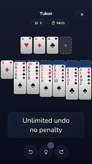 Yukon Solitaire: 3 Card Games Screenshot 1