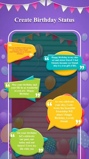 Happy Birthday Wishes & Greeting Cards Maker Screenshot 2