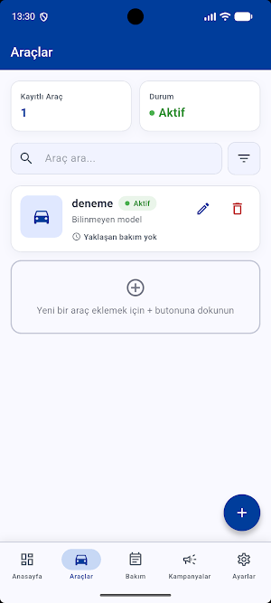 Araç Bakım / Vehicle Tracker Screenshot 1