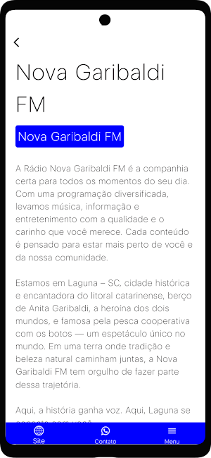 Nova Garibaldi FM Laguna - SC Screenshot 1