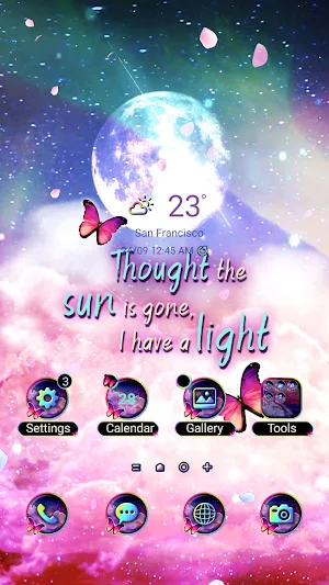 Dawnt Moon Sky - Wallpaper Screenshot 0