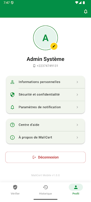 CertiMali Screenshot 2