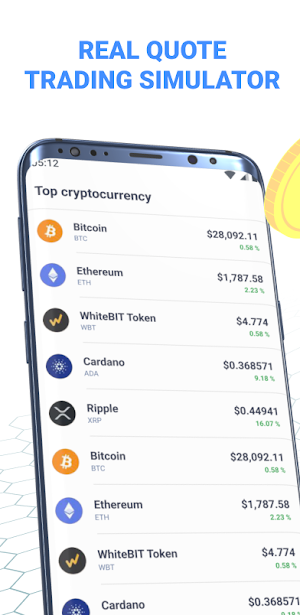 Cryptotrade trading simulator Screenshot 0