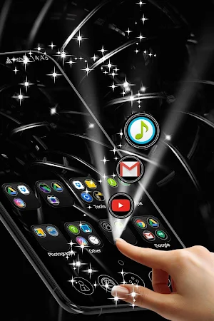 Black 3D Launcher screenshot 3