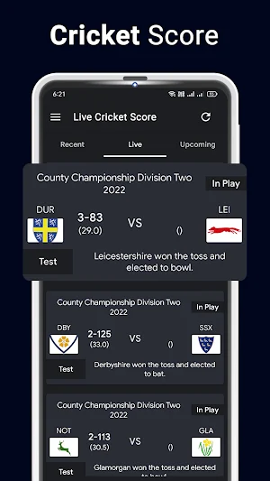 Magic Cricket - Live Score Screenshot 0