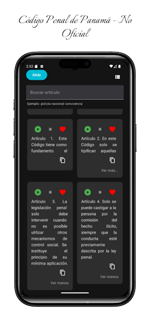 Código Penal de Panamá Screenshot 0