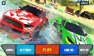 Floating Water Surfer Car Driving - Beach Racing Screenshot 0