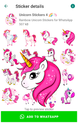 Unicorn Stickers for WhatsApp Screenshot 1
