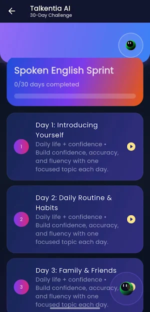 Talkentia AI: English Speaking Screenshot 0