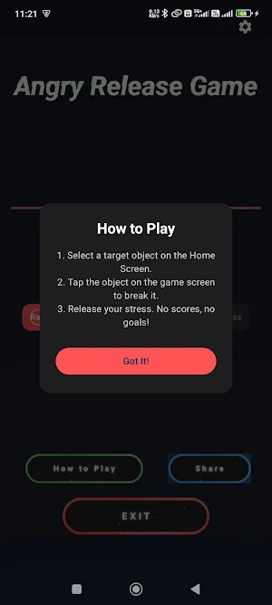 Angry Release Game Screenshot 1