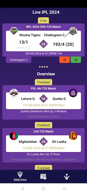 Live Cricket IPL 2024 Screenshot 1