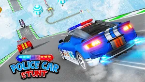 Police Mega Ramp Car game: Racing car stunts 3d Screenshot 1