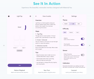LightTap: Sensor Memory Games Screenshot 0