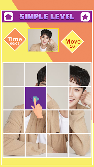 Fun Slide Puzzle Kim Soo Hyun Screenshot 2