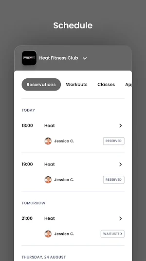 Heat Fitness Club Screenshot 2