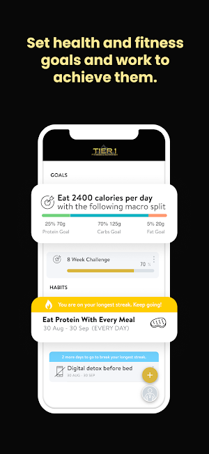Tier 1 Fitness and Nutrition Screenshot 3