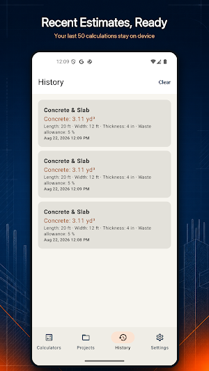 Construction Calculator Screenshot 3