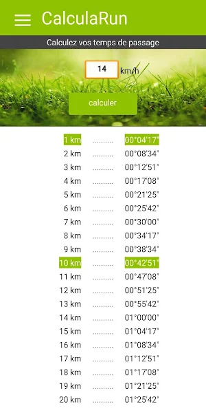 CalculaRun Screenshot 2