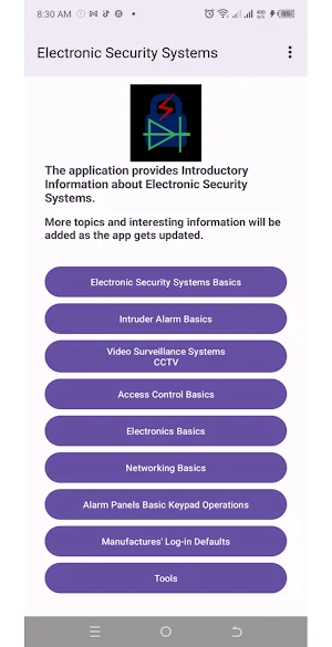 Electronic Security Systems Screenshot 0