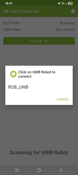 MK UWB Follow Me Screenshot 1