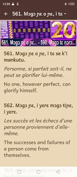 Sagesse Bambara Screenshot 2