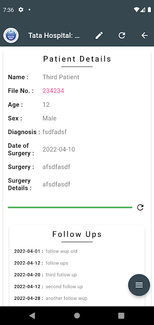 Tata Hospital: Muster Screenshot 1